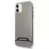 AMG AMHCN61TCBW kietas dėklas, skirtas iPhone 11 / XR 6,1 colio – permatomas su elektroplakiruotu juodos ir baltos spalvos rėmeliu