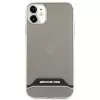 AMG AMHCN61TCBW kietas dėklas, skirtas iPhone 11 / XR 6,1 colio – permatomas su elektroplakiruotu juodos ir baltos spalvos rėmeliu
