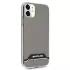 AMG AMHCN61TCBW kietas dėklas, skirtas iPhone 11 / XR 6,1 colio – permatomas su elektroplakiruotu juodos ir baltos spalvos rėmeliu