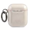 Karl Lagerfeld KLA2UKHGD AirPods 1/2 dėklas auksinis su blizgučiais Karl Head