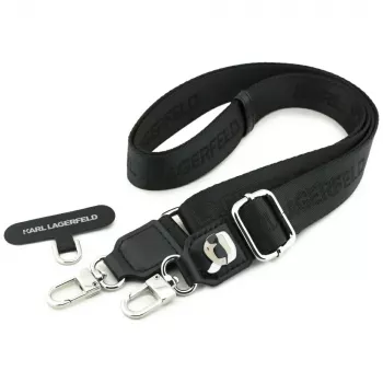 Karl Lagerfeld Universal Strap Tether Patch Karl Metal Logo juoda