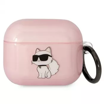 Karl Lagerfeld KLA3HNCHTCP AirPods 3 dėklas rožinis Ikonik Choupette