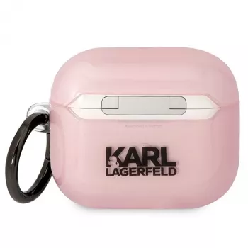 Karl Lagerfeld KLA3HNCHTCP AirPods 3 dėklas rožinis Ikonik Choupette