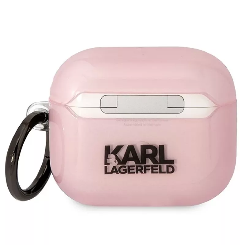 Karl Lagerfeld KLA3HNCHTCP AirPods 3 dėklas rožinis Ikonik Choupette