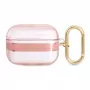 GUESS AirPods Pro dėklas su dirželiu Pink Strap kolekcija