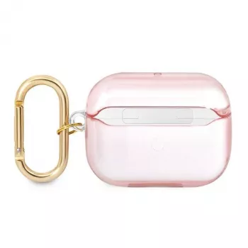 GUESS AirPods Pro dėklas su dirželiu Pink Strap kolekcija