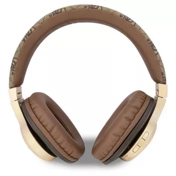 GUESS 4G Script Metal Logo belaidės ausinės ant ausų, Bluetooth 5.3, ruda