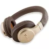 GUESS 4G Script Metal Logo belaidės ausinės ant ausų, Bluetooth 5.3, ruda