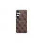 GUESS 4G Ring Classic Logo MagSafe dėklas, skirtas Samsung Galaxy S25 FE - rudas