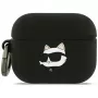 Karl Lagerfeld Silikoninis Choupette galvos 3D dėklas, skirtas AirPods Pro 3 - juodas
