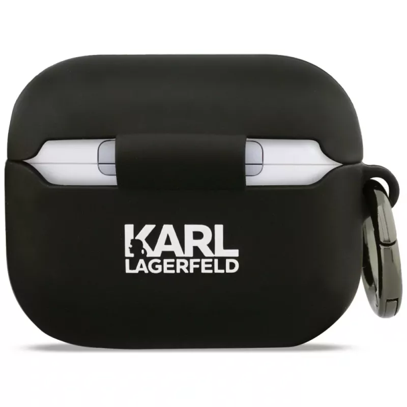 Karl Lagerfeld Silikoninis Choupette galvos 3D dėklas, skirtas AirPods Pro 3 - juodas