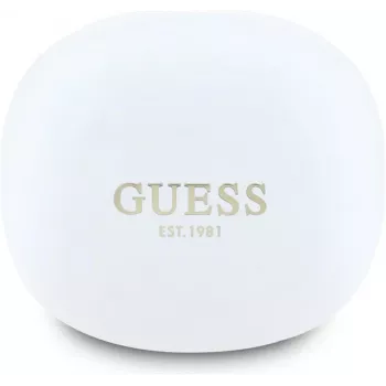 GUESS Flat Classic Logo Electroplated belaidės ausinės (True Wireless), baltos