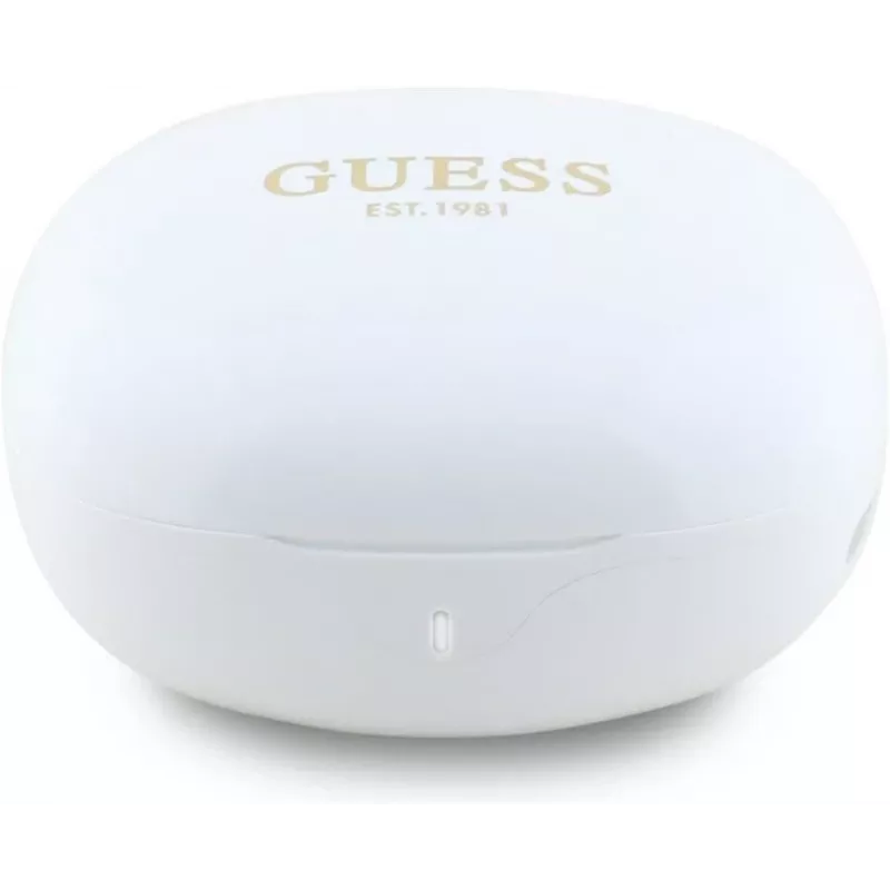 GUESS Flat Classic Logo Electroplated belaidės ausinės (True Wireless), baltos
