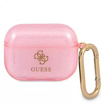 Guess GUAPUCG4GP AirPods Pro dangtelis Pink Glitter kolekcija