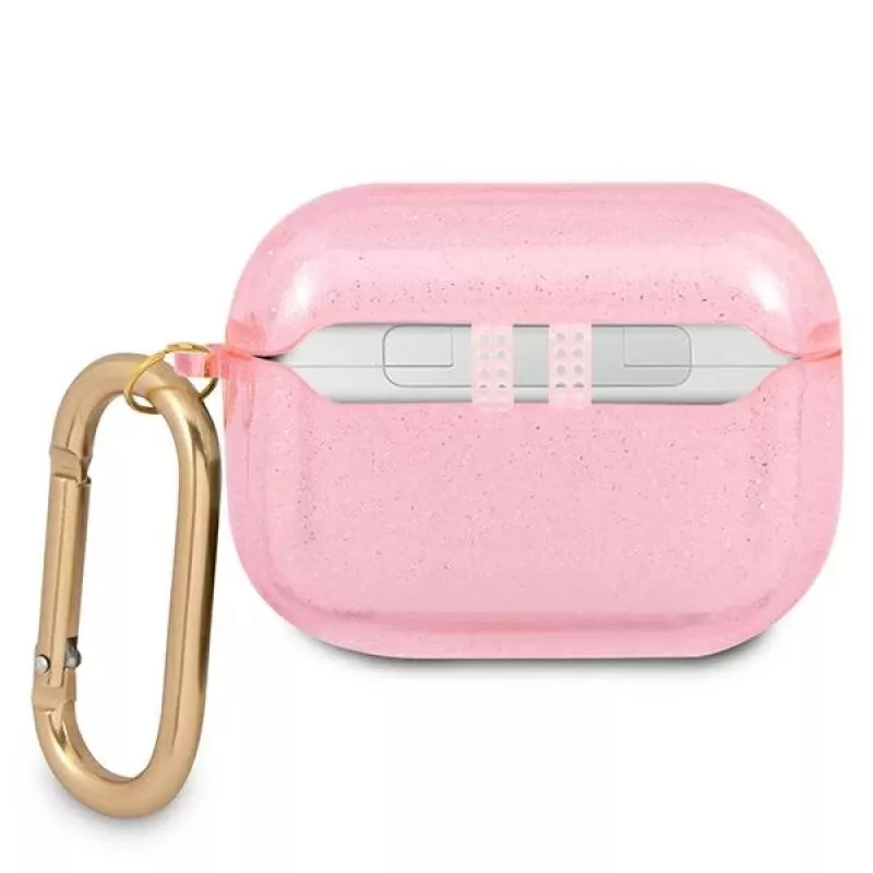Guess GUAPUCG4GP AirPods Pro dangtelis Pink Glitter kolekcija