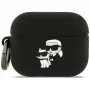 Karl Lagerfeld Silicone Karl & Choupette Head 3D dėklas, skirtas AirPods Pro (juodas)