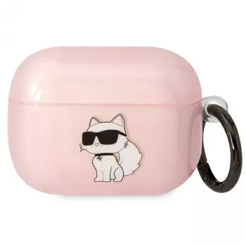 Karl Lagerfeld KLAPHNCHTCP AirPods Pro dėklas Pink Ikonik Choupette