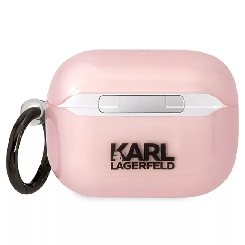 Karl Lagerfeld KLAPHNCHTCP AirPods Pro dėklas Pink Ikonik Choupette