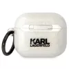 Karl Lagerfeld KLA3HNKCTGT AirPods 3 dėklas permatomas su blizgučiais Karl & Choupette