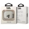 Karl Lagerfeld KLA3HNKCTGT AirPods 3 dėklas permatomas su blizgučiais Karl & Choupette