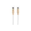 GUESS GUCCLALRGDD USB-C į USB-C laidas 1,5 m, greitas įkrovimas, šviesiai auksinis su reljefiniu logotipu