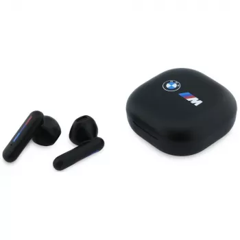 BMW TWS Bluetooth ausinės su ENC ir atspaustu logotipu – juodos