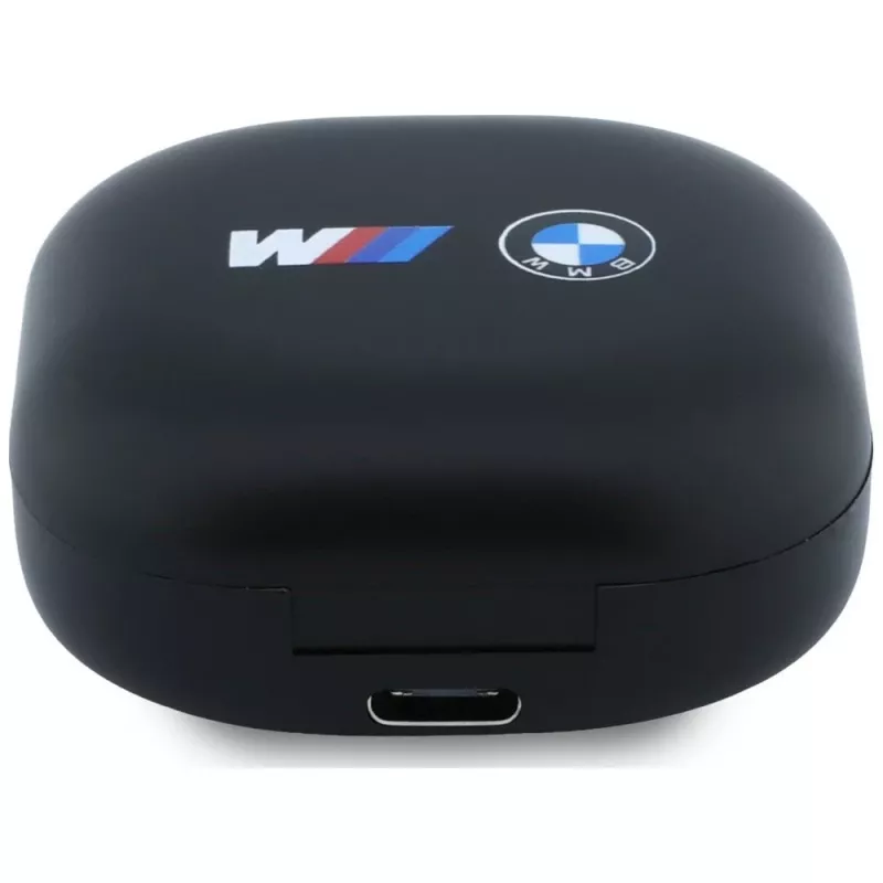 BMW TWS Bluetooth ausinės su ENC ir atspaustu logotipu – juodos