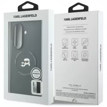 Karl Lagerfeld Karl & Choupette Pins MagSafe dėklas, skirtas Samsung Galaxy Z Fold 8 Ultra - juodas