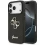 GUESS Fixed Glitter Big 4G dėklas, skirtas iPhone 18 Pro / 17 Pro - juodas
