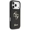 GUESS Fixed Glitter Big 4G dėklas, skirtas iPhone 18 Pro / 17 Pro - juodas