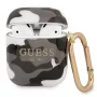 Guess GUA2UCAMG AirPods 1/2 dėklas juodo kamufliažo kolekcija