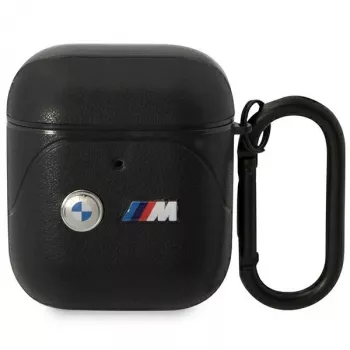 BMW BMA222PVTK Odinis lenktų linijų dėklas, skirtas AirPods 1/2 - juodas