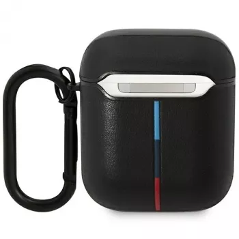 BMW BMA222PVTK Odinis lenktų linijų dėklas, skirtas AirPods 1/2 - juodas