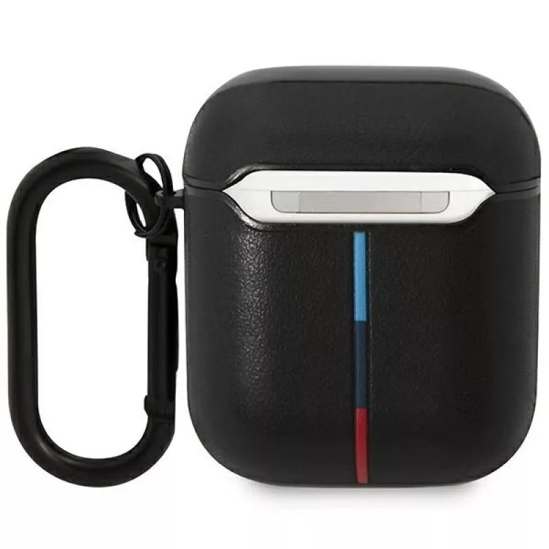 BMW BMA222PVTK Odinis lenktų linijų dėklas, skirtas AirPods 1/2 - juodas