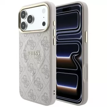 GUESS Embossed 4G Classic MagSafe dėklas, skirtas iPhone 17 Pro Max / 18 Pro Max – rožinis
