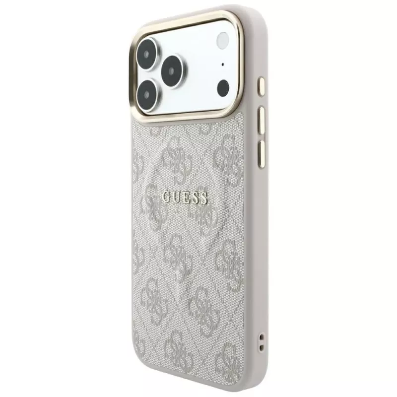 GUESS Embossed 4G Classic MagSafe dėklas, skirtas iPhone 17 Pro Max / 18 Pro Max – rožinis