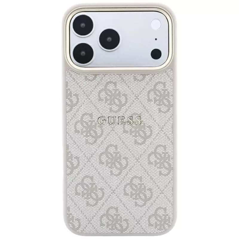 GUESS Embossed 4G Classic MagSafe dėklas, skirtas iPhone 17 Pro Max / 18 Pro Max – rožinis