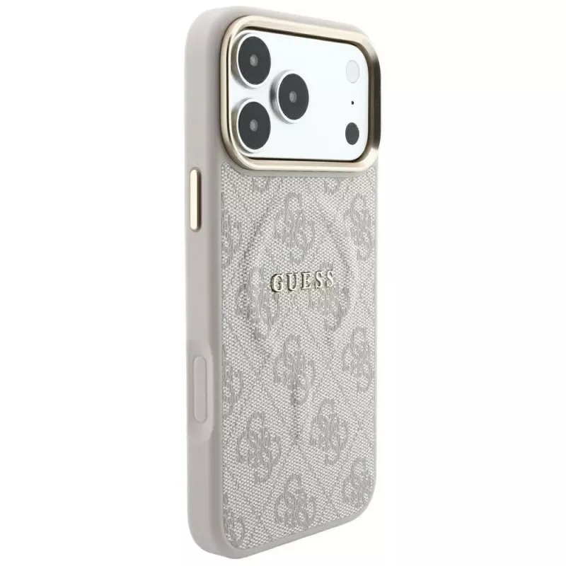 GUESS Embossed 4G Classic MagSafe dėklas, skirtas iPhone 17 Pro Max / 18 Pro Max – rožinis