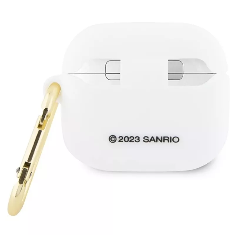 Hello Kitty HKA33DKHSH AirPods 3 dangtelis baltas silikoninis 3D Kitty galva