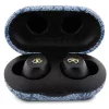 GUESS GUTWSP4EGB tikrai belaidės Bluetooth ausinės su įkrovimo doku, ENC, mėlynos metalinės spalvos