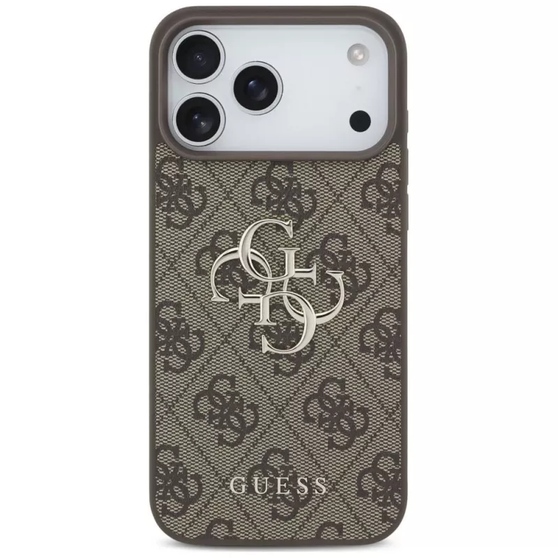 GUESS 4G Big Logo galinis dangtelis, skirtas Apple iPhone 17 Pro / 18 Pro - rudas