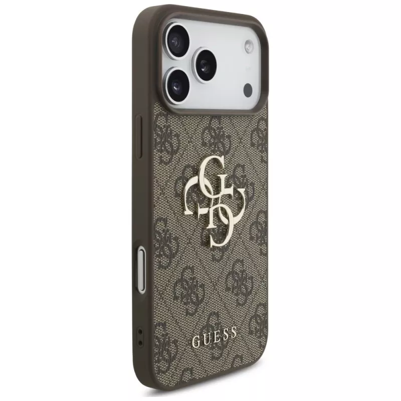GUESS 4G Big Logo galinis dangtelis, skirtas Apple iPhone 17 Pro / 18 Pro - rudas