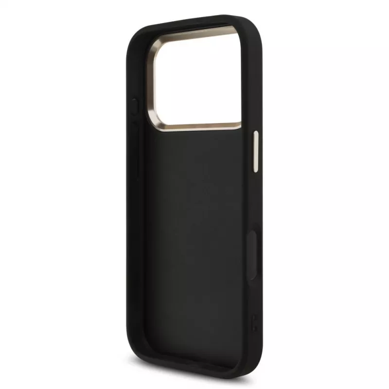 GUESS 4G Big Classic Logo dėklas, skirtas iPhone 18 Pro Max / 17 Pro Max - juodas ir auksinis