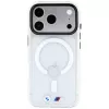 BMW M IML blizgaus metalo logotipo ir apdailos MagSafe dėklas, skirtas iPhone 18 Pro / 17 Pro - permatomas