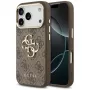 GUESS 4G Big Logo Classic telefono dėklas, skirtas iPhone 17 Pro Max / 18 Pro Max - rudas ir auksinis