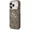 GUESS 4G Big Logo Classic telefono dėklas, skirtas iPhone 17 Pro Max / 18 Pro Max - rudas ir auksinis