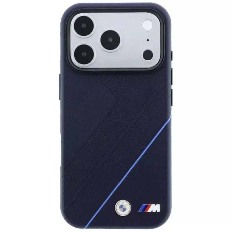 BMW M Tire Track Blue Line MagSafe dėklas, skirtas iPhone 18 Pro Max / 17 Pro Max – tamsiai mėlynas
