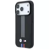 BMW M Quadrille Kevlar antracito spalvos dėklas su trijų spalvų linijomis, MagSafe, skirtas iPhone 18 Pro / 17 Pro