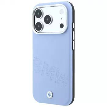 BMW Signature Inklino įspaustų raidžių MagSafe dėklas, skirtas iPhone 18 Pro / 17 Pro - mėlynas