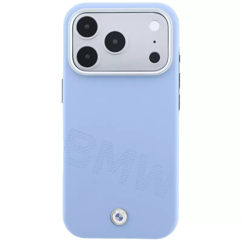 BMW Signature Inklino įspaustų raidžių MagSafe dėklas, skirtas iPhone 18 Pro / 17 Pro - mėlynas